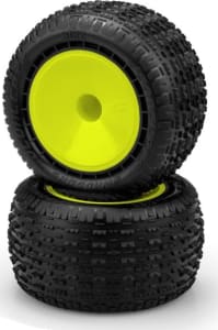 JConcepts JCO3162-201091 - Swaggers - Pink Compound 2.2 Stadium Truck Tire Pre-Mntd 12mm HE