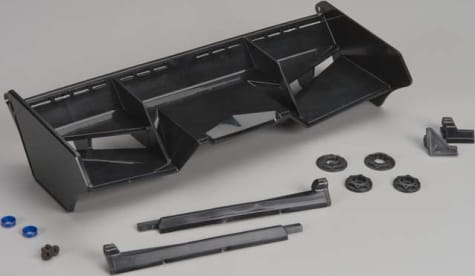 JConcepts JCO0128B - 1/8 Finnisher Wing w/Gurney Option Black:BX Truck