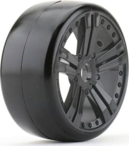 Jetko Tires JKO1101CBUSGB - 1/8 Gt Buster Tires Mounted On Black Claw Rims Ultra Soft Belt