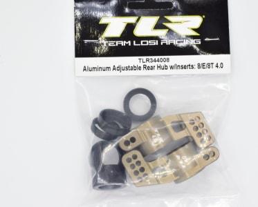 Team Losi Racing TLR344008 - discontinued Aluminum Adjustable Rear Hub w/Inserts: 8/E/8T 4.0