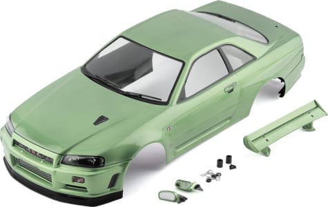 Killerbody KLR-48646 - Nissan Skyline R34 Pre-Painted 1:10 Body (Champaign Green)