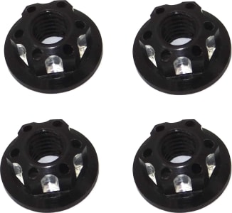 X-Spede LN4X01 - Scale Look Dc M4 Black Serrated Nuts