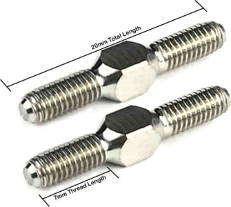 Lunsford Racing LNS1320 - discontinued Punisher Titanium Turnbuckles 3mm X 20mm 2