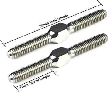Lunsford Racing LNS1330 - discontinued Punisher Titanium Turnbuckles, 3mm X 30mm 2