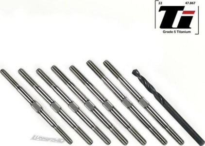 Lunsford Racing LNS2634 - discontinued 3.5mm SUPER DUTY Titanium Turnbuckles for Xray XB4