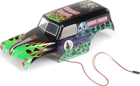 Losi LOS210044 - Body Set Grave Digger Painted: Mini LMT