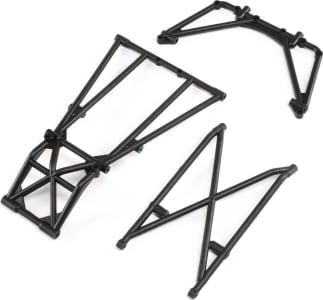 Losi LOS241044 - Rear Cage and Hoop Bars Black: LMT