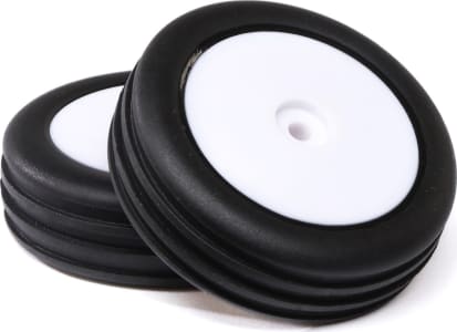 Losi LOS41049 - Wide Body Rib Front Mounted Tires White 2 : Mini B