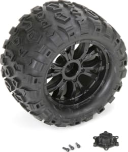 Losi LOS43010 - Wheels and Tires Mounted (2) : TEN MT