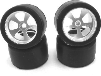 Hot Racing MCT55708 - discontinued Silver Venus Lp Racing Wheels Tire Set