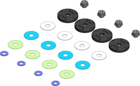 MIP MIP19060 - Bypass1 Pistons 6-Hole Set 16mm SWorkz S35/S35-T 1/8th