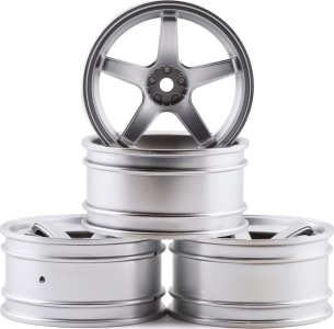 MST MSTMXS-832004FS - 5 Spoke Wheel Set (Flat Silver) (4)