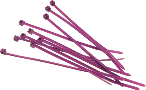 Works for Competition NZT7807 - 4 Inch Purple Nylon Tie Wraps 10 Count