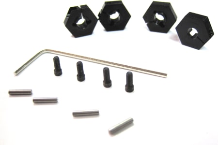 Hot Racing OFE10W01 - Aluminum 12mm Clamping Hex Wheel Hubs - Mini 8ight