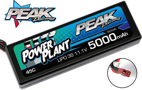 Peak Performance PEK00553 - Power Plant 5000 11.1v 45c T-plug style connector 12awg
