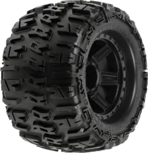 Pro-Line PRO1184-11 - discontinued Trencher 3.8 Mounted Desperado 1/2 Offset 17mm Whee