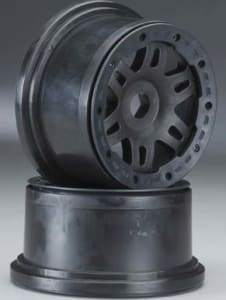Pro-Line PRO2719-03 - discontinued R Split Six Black/Black Bead-Loc wheels 2 : Baja