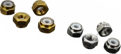 R1Wurks R1W900016 - R1WURKS Natural Titanium Finish M3 Locknuts (4)