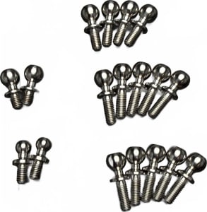 R1Wurks R1W920276C - R1WURKS R1B Titanium Ball Stud Set CARPET Silver