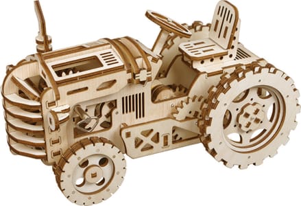 Robotime USA RBTLK401 - 3d Wood Tractor with Wind Up Spring