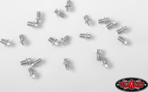 RC4WD RC4Z-S1809 - RC4WD Miniature Scale Hex Bolts (M1.6 x 2mm) (Silver)