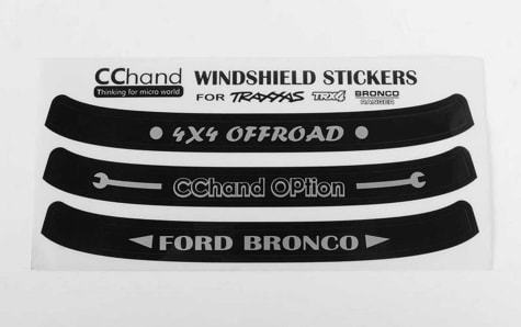 RC4WD RC4VVV-C0496 - Windshield Decals for TRA TRX-4 79 Bron Ranger XLt
