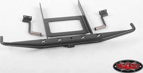 RC4WD RC4VVV-C0648 - Rough Stuff Metal Rear Bumper w/Exhaust Tips for Axial SCX10 II