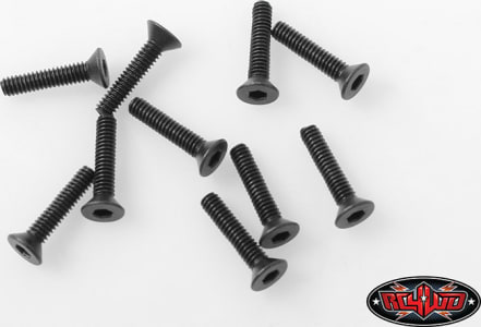 RC4WD RC4Z-S1763 - discontinued Steel Flat Head Socket Cap Screws M2 X 10mm (Black)