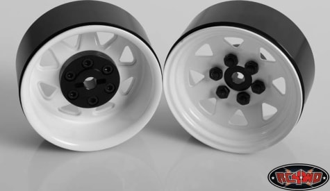 RC4WD RC4Z-W0128 - 6 Lug Wagon 1.9 Stamped Beadlock Wheels White (4)