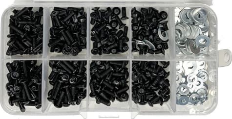 Racers Edge RCE3118 - 1:10 High Strength Steel Screw Assortment Box for RC Car 300 pie