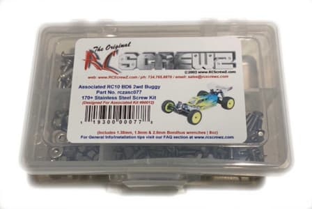 RC Screwz RCZASC077 - SS Scrw Set-ASC RC10BD6 2WD B