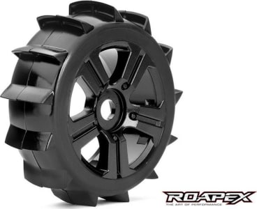 Roapex R/C ROPR5004-B - discontinued Paddle 1/8 Buggy Tire Black Wheel with 17mm Hex Mou