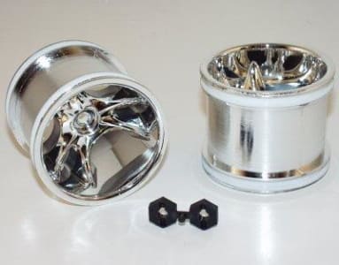 RPM R/C Products RPM81813 - Clawz 6-Spoke Front chrome TRA Nitro (2)
