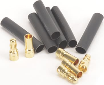 Core RC CR764 - 3.5mm Gold Banana Bullets M/F 3prs + Shrink Tube