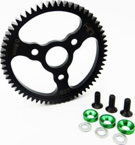 Hot Racing SERVO262 - Steel Spur Gear (62T 0.8 Mod)(Green) - TRA