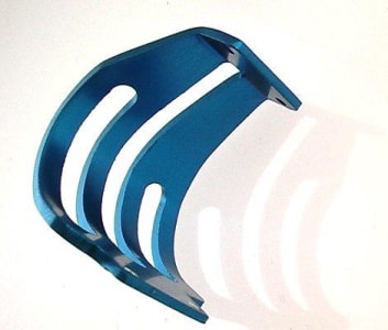 GPM Racing SMT003R06 - Losi Mini-T Blue Aluminum Rear Motor Guard