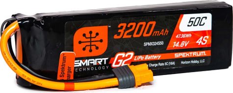 Spektrum SPMX324S50 - 3200mAh 4S 14.8V Smart G2 LiPo 50C; IC3