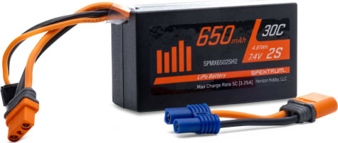 Spektrum SPMX6502SH2 - 650mAh 2S 7.4V 30C Mini LiPo; IC2