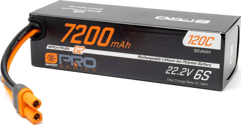 Spektrum SPMX726S120 - 22.2V 7200mAh 6S 120C Smart PRO G2 LiPo IC5
