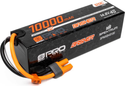 Spektrum SPMXB4S100 - 10000mAh 4S 14.8V Smart Pro Basher LiPo 120C; IC5