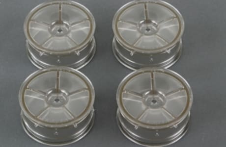 Tamiya TAM49407 - 24MM DISH WHEELS-4 pieces Smoke/+0