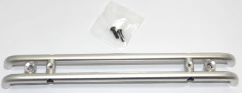 Hot Racing TBR330R08 - Silver Aluminum Rear Bumper Gaurd with LED Holder