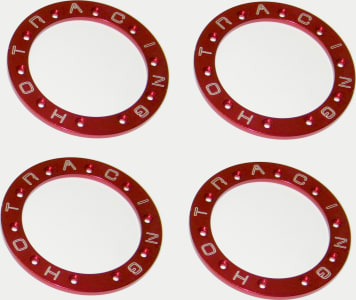 Hot Racing TCR1002 - Aluminum Bead-Lock Ring (4)(Red) - Tamiya CR-01