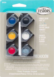 Testors TES281224 - 6- Primary Color Acrylic Paint Pod Set