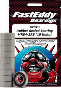 FastEddy TFE279 - 4x8x3 Rubber Sealed Bearing MR84-2RS 10 Units