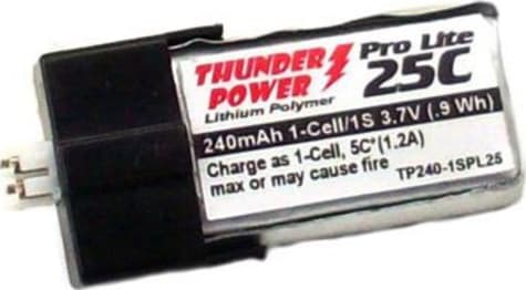 Thunder Power THP2401SL25UM - discontinued 240mAh 1S 3.7V G6 Pro Lite 25C LiPo Ultra-Micro