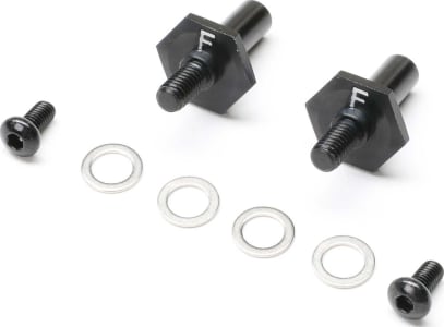 Team Losi Racing TLR-1054 - Front Axle Set Aluminum Black 12mm: 22S Sprint