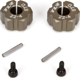 Team Losi Racing TLR332010 - Rear Hex Standard Width Aluminum: 22-4