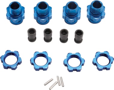 Traxxas TRA6856X - Wheels Hub Set 17mm Short Blue Slash 4wd (4)