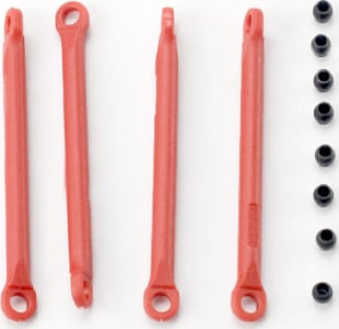Traxxas TRA7118 - Push rod (molded composite) (red) (4)/ hollow balls (8)